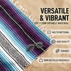 image:imageHydration Nation Authentic Large Handwoven Mexican Striped Throw Blanket  Soft Durable EcoFriendly  70x50  AzurePurple Haze