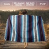 image:imageHydration Nation Authentic Large Handwoven Mexican Striped Throw Blanket  Soft Durable EcoFriendly  70x50  AzurePurple Haze