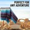 image:imageHydration Nation Authentic Large Handwoven Mexican Striped Throw Blanket  Soft Durable EcoFriendly  70x50  AzurePurple Haze