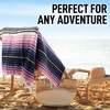 image:imageHydration Nation Authentic Large Handwoven Mexican Striped Throw Blanket  Soft Durable EcoFriendly  70x50  AzureRose Pastel