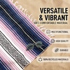 image:imageHydration Nation Authentic Large Handwoven Mexican Striped Throw Blanket  Soft Durable EcoFriendly  70x50  AzureRose Pastel