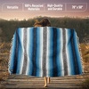 image:imageHydration Nation Authentic Large Handwoven Mexican Striped Throw Blanket  Soft Durable EcoFriendly  70x50  AzureSky Blue