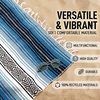 image:imageHydration Nation Authentic Large Handwoven Mexican Striped Throw Blanket  Soft Durable EcoFriendly  70x50  AzureSky Blue