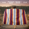 image:imageHydration Nation Authentic Large Handwoven Mexican Striped Throw Blanket  Soft Durable EcoFriendly  70x50  AzureSunrise