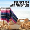 image:imageHydration Nation Authentic Large Handwoven Mexican Striped Throw Blanket  Soft Durable EcoFriendly  70x50  AzureTwilight