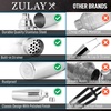 image:imageLarge 24 oz Stainless Steel Cocktail Shaker Set  Mixed Drink Shaker  Martini Shaker Set with Built in Strainer Double Sided Jigger amp Combo Muddler Mixing Spoon  Pro Margarita Shaker  By ZulaySilver
