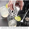 image:imageLarge 24 oz Stainless Steel Cocktail Shaker Set  Mixed Drink Shaker  Martini Shaker Set with Built in Strainer Double Sided Jigger amp Combo Muddler Mixing Spoon  Pro Margarita Shaker  By ZulayClassic Silver