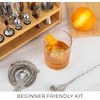 image:imageLarge 24 oz Stainless Steel Cocktail Shaker Set  Mixed Drink Shaker  Martini Shaker Set with Built in Strainer Double Sided Jigger amp Combo Muddler Mixing Spoon  Pro Margarita Shaker  By ZulayClassic Silver