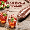 image:imageLarge 24 oz Stainless Steel Cocktail Shaker Set  Mixed Drink Shaker  Martini Shaker Set with Built in Strainer Double Sided Jigger amp Combo Muddler Mixing Spoon  Pro Margarita Shaker  By ZulayRose Gold