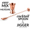 image:imageLarge 24 oz Stainless Steel Cocktail Shaker Set  Mixed Drink Shaker  Martini Shaker Set with Built in Strainer Double Sided Jigger amp Combo Muddler Mixing Spoon  Pro Margarita Shaker  By ZulayRose Gold