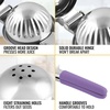 image:imageLemon Squeezer Stainless Steel with Premium Quality Heavy Duty Solid Metal Squeezer Bowl  Large Manual Citrus Press Juicer and Lime Squeezer Stainless Steel  by Zulay KitchenPurple Grip
