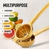 image:imageLemon Squeezer Stainless Steel with Premium Quality Heavy Duty Solid Metal Squeezer Bowl  Large Manual Citrus Press Juicer and Lime Squeezer Stainless Steel  by Zulay KitchenGold