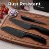image:imageZulay 15 Piece Stainless Steel Knife Set with Block and Sharpener  Sharp Knife Block Set with Built In Sharpener  Kitchen Knife Set With Block  Rust Proof Knife Set Stainless SteelObsidian Black  Stainless Steel