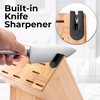 image:imageZulay 15 Piece Stainless Steel Knife Set with Block and Sharpener  Sharp Knife Block Set with Built In Sharpener  Kitchen Knife Set With Block  Rust Proof Knife Set Stainless SteelNatural Maple  Stainless Steel