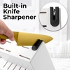 image:imageZulay 15 Piece Stainless Steel Knife Set with Block and Sharpener  Sharp Knife Block Set with Built In Sharpener  Kitchen Knife Set With Block  Rust Proof Knife Set Stainless SteelIvoryGold  Stainless Steel