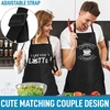 image:imageZulay 2Pack Funny Aprons for Men amp Women  Kitchen Aprons with Adjustable Neck Strap amp 2 Large PocketsCoffee Puns