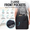 image:imageZulay 2Pack Funny Aprons for Men amp Women  Kitchen Aprons with Adjustable Neck Strap amp 2 Large PocketsFork Spatula Set