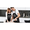 image:imageZulay 2Pack Funny Aprons for Men amp Women  Kitchen Aprons with Adjustable Neck Strap amp 2 Large PocketsFork Spatula Set