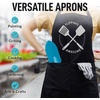 image:imageZulay 2Pack Funny Aprons for Men amp Women  Kitchen Aprons with Adjustable Neck Strap amp 2 Large PocketsFork Spatula Set