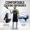 image:imageZulay 2Pack Funny Aprons for Men amp Women  Kitchen Aprons with Adjustable Neck Strap amp 2 Large PocketsFork Spatula Set