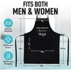 image:imageZulay 2Pack Funny Aprons for Men amp Women  Kitchen Aprons with Adjustable Neck Strap amp 2 Large PocketsHusband  Wife