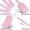 image:imageZulay 4pcs Silicone Spatula Set  Heat Resistant Silicone Tools for Cooking Baking amp Mixing  One Piece Design Spatulas for NonStick Cookware  Durable Stainless Steel Core Pink
