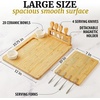 image:imageZulay Charcuterie Board Set Large  Great White Elephant Gift Housewarming Gift for New Home Bamboo Cheese Board  Charcuterie with Accessories Wine and CheesePlatter Set