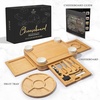 image:imageZulay Charcuterie Board Set Large  Great White Elephant Gift Housewarming Gift for New Home Bamboo Cheese Board  Charcuterie with Accessories Wine and CheeseLuxe Set