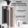 image:imageZulay Commercial Grade 100 Cup Coffee Maker Hot Water Urn  Large Percolator Pot Dispenser With DoubleWall Stainless Steel Quick Brew Stays Hot for Tea amp Beverage at Events amp Catering  SilverSilver