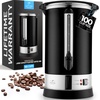 image:imageZulay Commercial Grade 100 Cup Coffee Maker Hot Water Urn  Large Percolator Pot Dispenser With DoubleWall Stainless Steel Quick Brew Stays Hot for Tea amp Beverage at Events amp Catering  SilverBlack