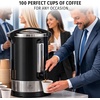 image:imageZulay Commercial Grade 100 Cup Coffee Maker Hot Water Urn  Large Percolator Pot Dispenser With DoubleWall Stainless Steel Quick Brew Stays Hot for Tea amp Beverage at Events amp Catering  SilverBlack