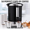 image:imageZulay Commercial Grade 100 Cup Coffee Maker Hot Water Urn  Large Percolator Pot Dispenser With DoubleWall Stainless Steel Quick Brew Stays Hot for Tea amp Beverage at Events amp Catering  SilverBlack