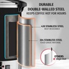 image:imageZulay Commercial Grade 100 Cup Coffee Maker Hot Water Urn  Large Percolator Pot Dispenser With DoubleWall Stainless Steel Quick Brew Stays Hot for Tea amp Beverage at Events amp Catering  SilverBlack