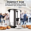 image:imageZulay Commercial Grade 100 Cup Coffee Maker Hot Water Urn  Large Percolator Pot Dispenser With DoubleWall Stainless Steel Quick Brew Stays Hot for Tea amp Beverage at Events amp Catering  SilverSilver