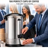 image:imageZulay Commercial Grade 100 Cup Coffee Maker Hot Water Urn  Large Percolator Pot Dispenser With DoubleWall Stainless Steel Quick Brew Stays Hot for Tea amp Beverage at Events amp Catering  SilverSilver