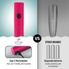 image:imageZulay Froth N Go Milk Frother  Rechargeable 3in1 Handheld Frother Wand with Travel Case amp USBC Charger  Single Double amp Egg Whisk for Latte Cappuccino Matcha Protein Shakes  Forge MarbleDragon Fruit Pink