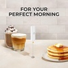 image:imageZulay Froth N Go Milk Frother  Rechargeable 3in1 Handheld Frother Wand with Travel Case amp USBC Charger  Single Double amp Egg Whisk for Latte Cappuccino Matcha Protein Shakes  Diamond WhiteBrilliant White Gold