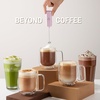 image:imageZulay Froth N Go Milk Frother  Rechargeable 3in1 Handheld Frother Wand with Travel Case amp USBC Charger  Single Double amp Egg Whisk for Latte Cappuccino Matcha Protein Shakes  Forge MarbleAqua Blush