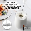 image:imageZulay Froth N Go Milk Frother  Rechargeable 3in1 Handheld Frother Wand with Travel Case amp USBC Charger  Single Double amp Egg Whisk for Latte Cappuccino Matcha Protein Shakes  Diamond WhiteMilky White