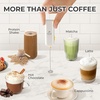 image:imageZulay Froth N Go Milk Frother  Rechargeable 3in1 Handheld Frother Wand with Travel Case amp USBC Charger  Single Double amp Egg Whisk for Latte Cappuccino Matcha Protein Shakes  Diamond WhiteBrilliant White Gold