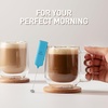 image:imageZulay Froth N Go Milk Frother  Rechargeable 3in1 Handheld Frother Wand with Travel Case amp USBC Charger  Single Double amp Egg Whisk for Latte Cappuccino Matcha Protein Shakes  Forge MarbleBlue Sky