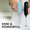 image:imageZulay Froth N Go Milk Frother  Rechargeable 3in1 Handheld Frother Wand with Travel Case amp USBC Charger  Single Double amp Egg Whisk for Latte Cappuccino Matcha Protein Shakes  Diamond WhiteArctic Mint