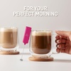 image:imageZulay Froth N Go Milk Frother  Rechargeable 3in1 Handheld Frother Wand with Travel Case amp USBC Charger  Single Double amp Egg Whisk for Latte Cappuccino Matcha Protein Shakes  Forge MarbleAmber Dragonfruit