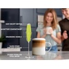 image:imageZulay Froth N Go Milk Frother  Rechargeable 3in1 Handheld Frother Wand with Travel Case amp USBC Charger  Single Double amp Egg Whisk for Latte Cappuccino Matcha Protein Shakes  Diamond WhiteLime