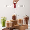 image:imageZulay Froth N Go Milk Frother  Rechargeable 3in1 Handheld Frother Wand with Travel Case amp USBC Charger  Single Double amp Egg Whisk for Latte Cappuccino Matcha Protein Shakes  Forge MarbleAutumn Cranberry