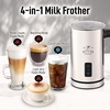 image:imageZulay Froth N Go Milk Frother  Rechargeable 3in1 Handheld Frother Wand with Travel Case amp USBC Charger  Single Double amp Egg Whisk for Latte Cappuccino Matcha Protein Shakes  Forge MarbleIron Silver