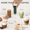 image:imageZulay Froth N Go Milk Frother  Rechargeable 3in1 Handheld Frother Wand with Travel Case amp USBC Charger  Single Double amp Egg Whisk for Latte Cappuccino Matcha Protein Shakes  Diamond WhiteAurelian Emerald