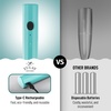 image:imageZulay Froth N Go Milk Frother  Rechargeable 3in1 Handheld Frother Wand with Travel Case amp USBC Charger  Single Double amp Egg Whisk for Latte Cappuccino Matcha Protein Shakes  Diamond WhiteElectric Aqua