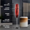 image:imageZulay Froth N Go Milk Frother  Rechargeable 3in1 Handheld Frother Wand with Travel Case amp USBC Charger  Single Double amp Egg Whisk for Latte Cappuccino Matcha Protein Shakes  Diamond WhiteMajestic Cardinal Red