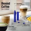 image:imageZulay Froth N Go Milk Frother  Rechargeable 3in1 Handheld Frother Wand with Travel Case amp USBC Charger  Single Double amp Egg Whisk for Latte Cappuccino Matcha Protein Shakes  Diamond WhiteFusion Royal Blue